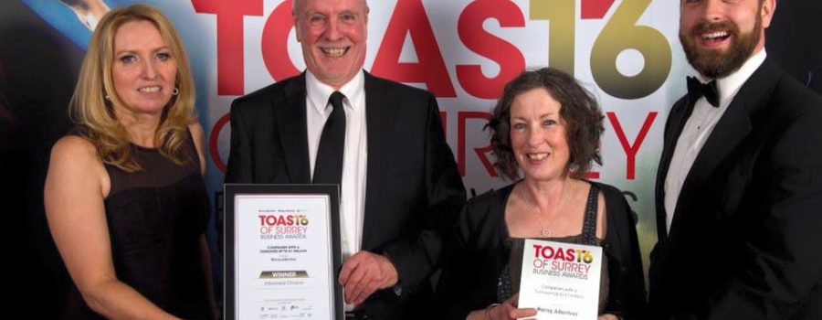 We won! Toast of Surrey Business Awards 2016