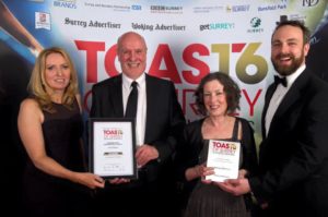 We won! Toast of Surrey Business Awards 2016