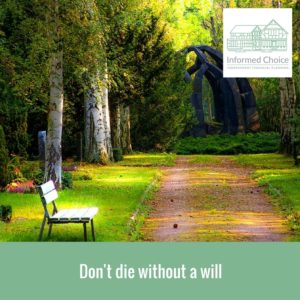 Don't die without a will